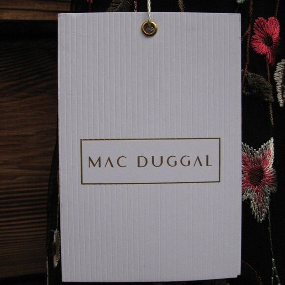 Mac Duggal $798 EMBELLISHED BUTTERFLY TEA LENGTH A LINE DRESS 20323 - Picture 15 of 16